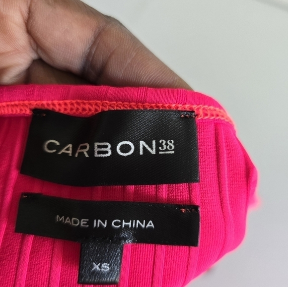 Carbon38 Women's Vertical Ribbed Wrap Tank Red XS New With Tag Athleisure - Picture 6 of 8